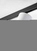 трековый светильник белого цвета цилиндрической формы для трехфазного трека Eutrac