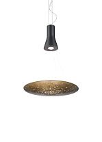 подвесной светильник бронзового оттенка с металлическим отражателем