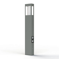 Tetra N° 4; Clear polycarbonate E27 70W Plug; Metal grey