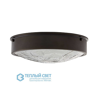 потолочный светильник с круглым корпусом и матовым стеклянным плафоном