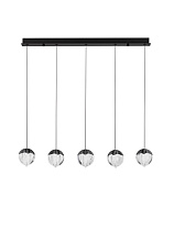 Triac Dimmable Sandy Black Aluminium & Cloud Glass LED 25Watt 220-240Volt 1878Lm IP20 3000K L:95.8 W:8 H:160 cm