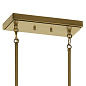 Eastmont 5 Light Linear Chandelier Brushed Natural Brass and Walnut Wood люстра 52404BNB Kichler — фото 11