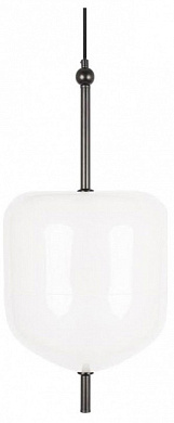 подвесной светильник с овальным стеклянным плафоном белого цвета