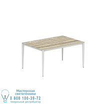 СТОЛ U-NITE 150X100CM БЕЛЫЙ С КЕРАМИЧЕСКОЙ СТОЛЕШНИЦЕЙ TRAVERTINO Royal Botania