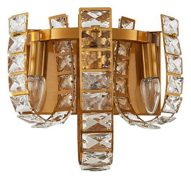 накладной потолочный светильник с хрустальными элементами на бронзовом основании