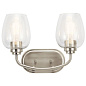 Valserrano 14.50" 2 Light Vanity Light Clear Seeded Glass Brushed Nickel настенный светильник 45128NICS Kichler — фото 1
