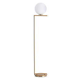 A1921PN-1AB Arte Lamp BOLLA-UNICA торшер с шарообразным плафоном на изогнутой стойке
