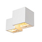 1004733 SLV PLASTRA WL CUBES QT14 white двухламповое настенное бра — фото 2