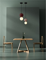 Bordeaux Porcelain & Glossy Opal Glass Matt Black Metal Base LED 6Watt 220-240Volt 360Lm IP20 3000K D:18 H:239 cm