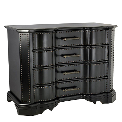 109415 Chest Beaux Arts waxed black finish шкаф Eichholtz