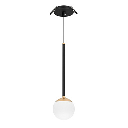 056420 Arlight Светильник SP-BEADS-HANG-BUILT-T-R100-8W Warm3000 (BK-GD, 180 deg, 230V)