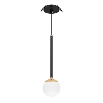 056420 Arlight Светильник SP-BEADS-HANG-BUILT-T-R100-8W Warm3000 (BK-GD, 180 deg, 230V)