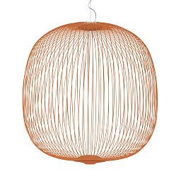 FN2640172ML_80 Foscarini Spokes люстра со светодиодами и проволочным куполом медного цвета