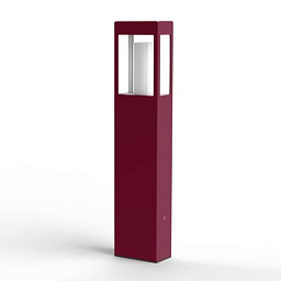 108003066 Roger Pradier Brick2 уличный садовый боллард прямоугольной формы бордового оттенка
