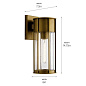 Camillo 15" 1 Light  Wall Light with Clear Seeded Glass Natural Brass уличный настенный светильник 59080NBR Kichler