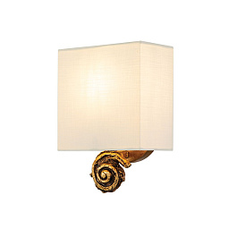 FB-SWIRL-1S-G Flambeau Swirl настенное бра с текстильным прямоугольным абажуром и декоративным спиральным основанием