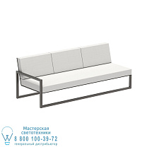 NINIX LOUNGE 240RT BRONZE BATYLINE BR + ПОДЛОКОТНИК ИЗ ТИКА ТЕМНЫЙ Royal Botania