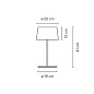 489610/00 Vibia Warm Ø 19 x 41 см - 4896 настольная лампа — фото 1