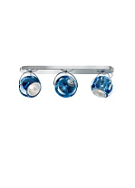 настенно-потолочный светильник с синим стеклом и металлическим основанием