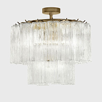 Crono Ceiling Lamp Прозрачный / 4 / Состаренная латунь