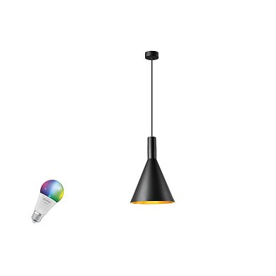 Подвесной светильник SLV PHELIA 30 SMART SET, с умной лампой Zigbee E27, Ø280 мм, высота 420 мм, RGBW