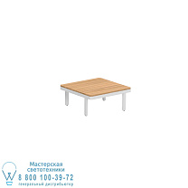 СТОЛ ALURA LOUNGE 80 LTH 80X80X34CM БЕЛАЯ СТОЛЕШНИЦА ТИК Royal Botania