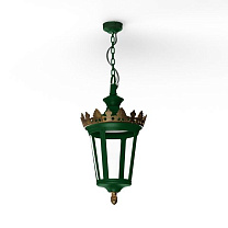 Louvre N° 1; one-piece clear glass Built-in LED 2700°K warm white 13W; Fir green