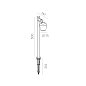 Грунтовый светильник на колышке GROOVE MS 500 GU-10 B Led Technology — фото 1