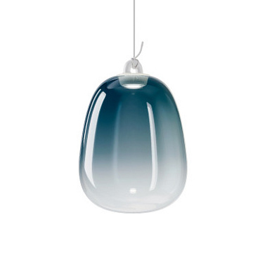 21813 8630 Lodes Oblò SP L LED подвес из выдувного стекла синий