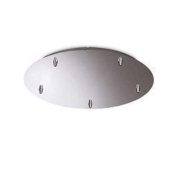 285641 Ideal lux Rosoni Потолочное основание стандартное на 5 выводов, серебристый цвет