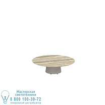 СТОЛ CONIX КРУГЛЫЙ Ø 120 СМ НИЗКИЕ НОЖКИ ДЛЯ ГОСТИНОЙ БЕТОН ЦЕМЕНТ СЕРЫЙ - СТОЛЕШНИЦА CERAMIC TRAVERTINO Royal Botania