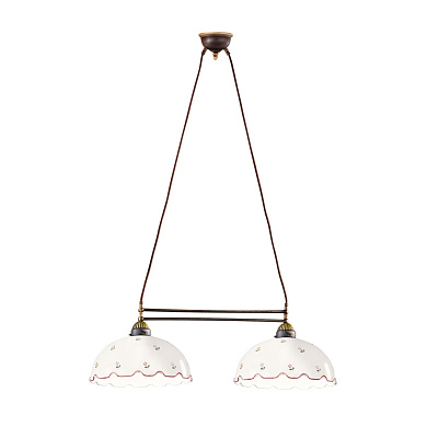 Kolarz NONNA 731.82.71 люстра состаренная латунь длина 75cm высота 25cm мин. высота 35cm макс. высота 100cm 2 лампы e27