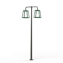 Lampiok 4 N° 5; Opal PMMA Built-in LED 3000°K warm white 2x36W 1 to 10 V bicolore; Fir green