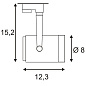 153850 SLV 3Ph, EURO SPOT светильник 25W, черный