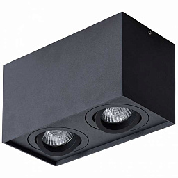 A5544PL-2BK Arte Lamp Factor точечный потолочный светильник с двумя лампами черного цвета