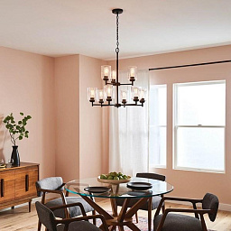 44031OZ Kichler Winslow люстра с девятью источниками света в старинном бронзовом исполнении