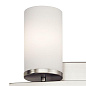 Crosby 15" 2 Light Vanity Light Satin Etched Cased Opal Brushed Nickel настенный светильник 45496NI Kichler