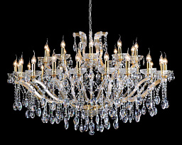 HOLLYWOOD SP20+10 GOLD Crystal Lux HOLLYWOOD хрустальная люстра с позолоченным каркасом и многорядными подвесками