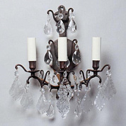 WA0006.BZ.SE Cluny Crystal Wall Light, 3 Arms, Bronze (d)