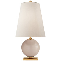 Corbin Mini Accent Lamp розовый Blush с льняным абажуром