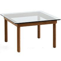 Kofi 60×60 см, орех, лак на водной основе / прозрачное стекло