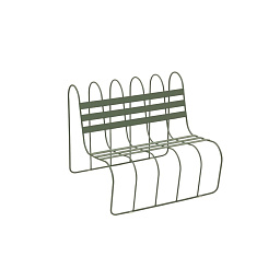 2868-6000 Design Stockholm House Gardeners Зелёный уличный диван с металлическим каркасом