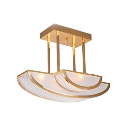 PP-233 Patinas lighting Orleans люстра в стиле ар-деко с веерными стеклянными рассеивателями