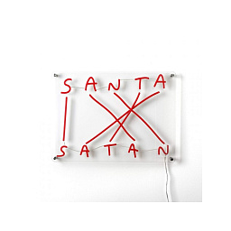 светодиодная настенная лампа с неоновой надписью Santa Satan
