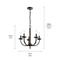 Kennewick 5 Light Chandelier Olde Bronze люстра 52385OZ Kichler — фото 3