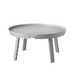 AROTABLR05 Muuto Around журнальный столик серого цвета с круглой столешницей