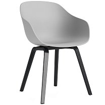 About A Chair AAC 222, основание черный лакированный дуб / корпус полипропилен, серый бетон