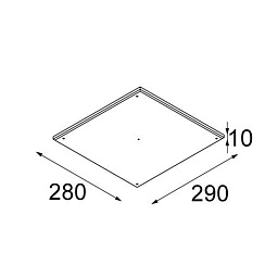 12293030 Modular Accessories встраиваемый потолочный светильник прямоугольной формы