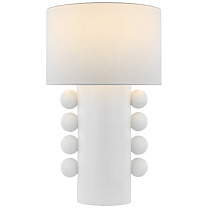 Tiglia Tall Table Lamp гипсовый белый с льняным абажуром