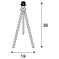 155540 SLV FENDA Table stand II E27 TL black настольная лампа — фото 29